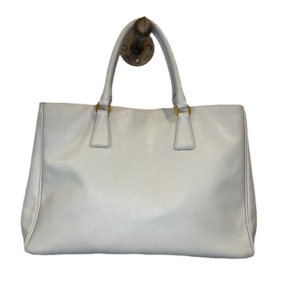 Prada Extra Large Lux Saffiano Leather Dual Top Handle Tote Bag - Picture 3 of 12